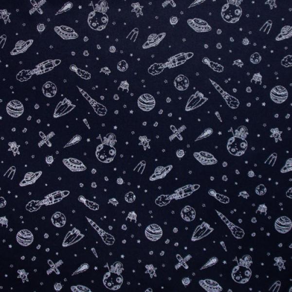 Sakura Softshell Weltall auf Dunkelblau by Swafing mit Reflektoroptik